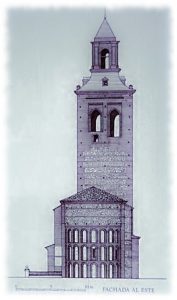 Alzado de Santa María la Mayor (Dibujo de Luis Cervera 1992)