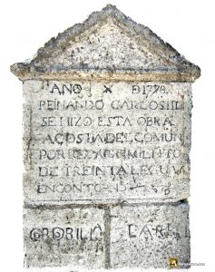 Durius Aquae: Monolito conmemorativo en el puente de Cordovilla la Real