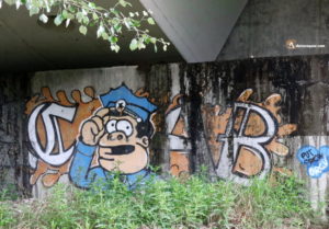 Durius Aquae: grafiti bajo el puente en Laguna