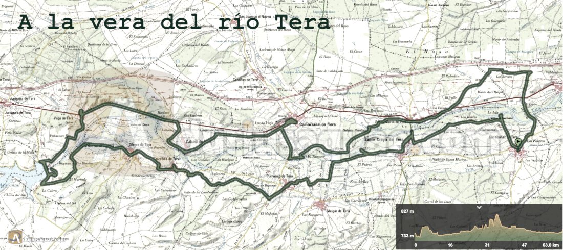 Mapa ruta Por la vera del Tera