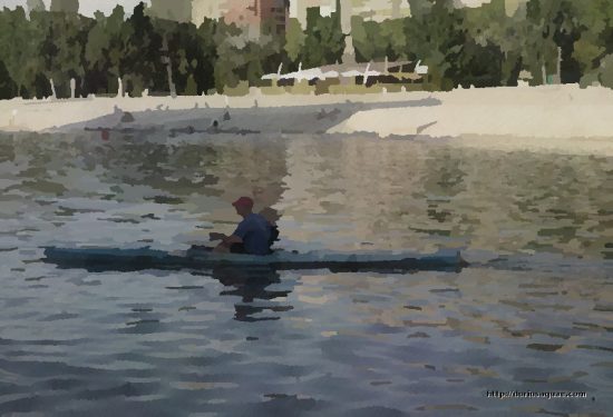 Duerius Aquae en piragua