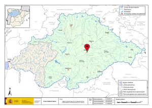 Mapa de la cuenca del Duero