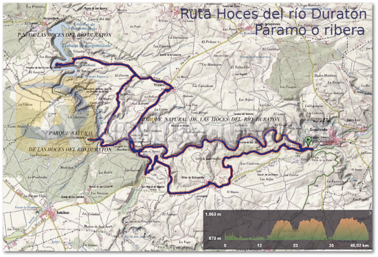 Ruta en bicicleta Hoces del Duratón