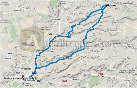 Ruta moto Valladolid-Baltanás