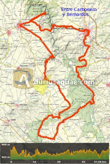 mapa ruta bici Carbonero_Bernardos