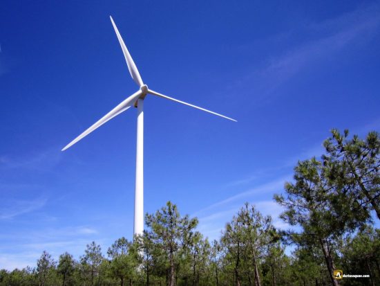 Aerogeneradores en el Teso Santo