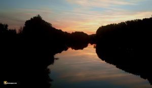 Dueñas: atardecer en el Pisuerga