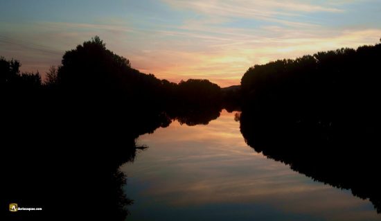 Dueñas: atardecer en el Pisuerga
