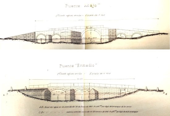 Castrillo de don Juan Planos de sus antiguos puentes