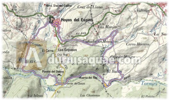 Ruta caminando por Hoyos del Espino y Tormes