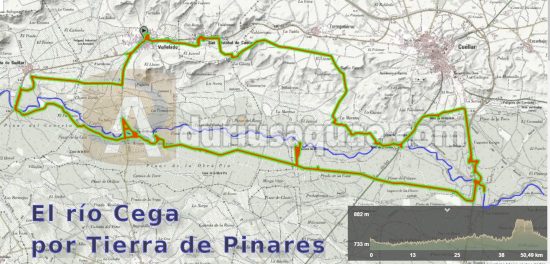 Mapa ruta Cega y Pinares