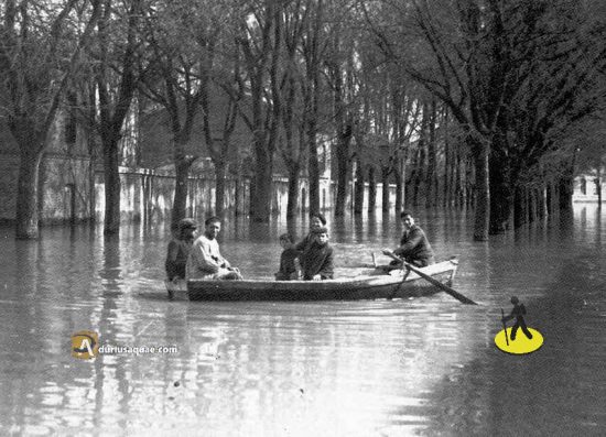 El Esgueva desbordado en Valladolid
