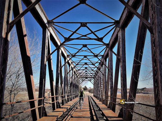 Puente pratt sobre el Duero de la linea de Ariza
