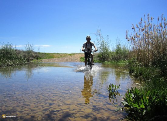 Vadeando en bici