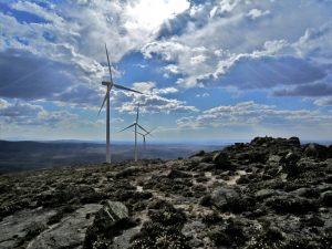 Aerogeneradores en el Pico Gorría
