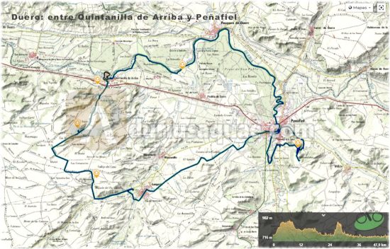 Ruta en bici. Quintanilla-Peñafiel
