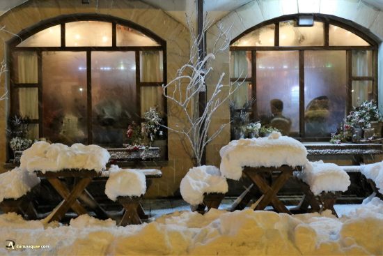 ambiente invernal en Riaño