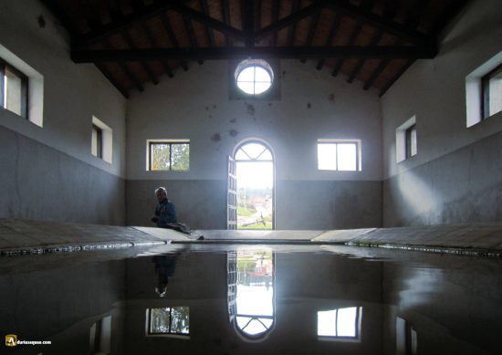 Lavaderos restaurados en Lodares, Soria