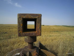 Vieja noria en San Mamés de Campos, Tierra de Campos