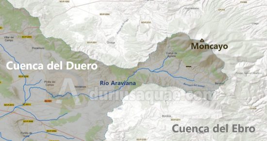 el Moncayo separa cuencas del Duero y Ebro