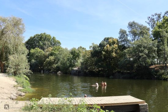 Baño en Praia Dos Poços, Amarante , Portugal