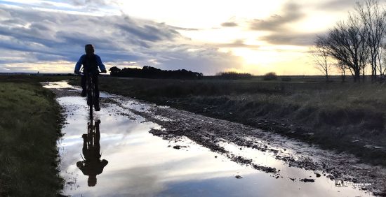 Caminos encharcados en Cabezuela. Segovia